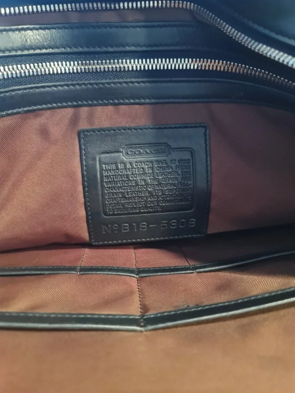 Coach Briefcase Dark Brown Leather G1S-5306 With Strap Retail $698 Vintage